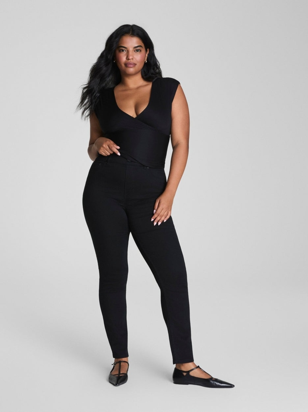 SPANX BLACK JEAN LEGGINGS - Women